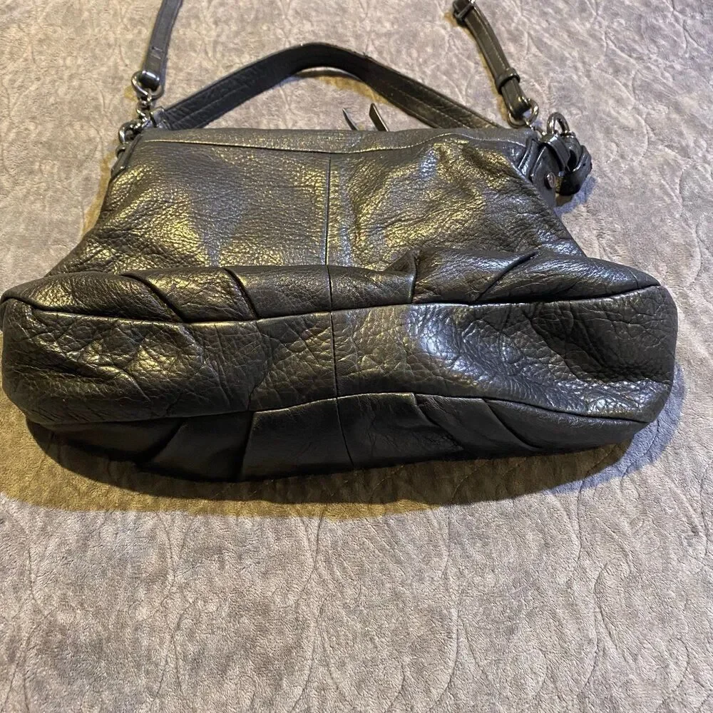 Margot NYhe Adelle Foldover Handbag in Soft Leather Black Boho - Picture 10 of 10